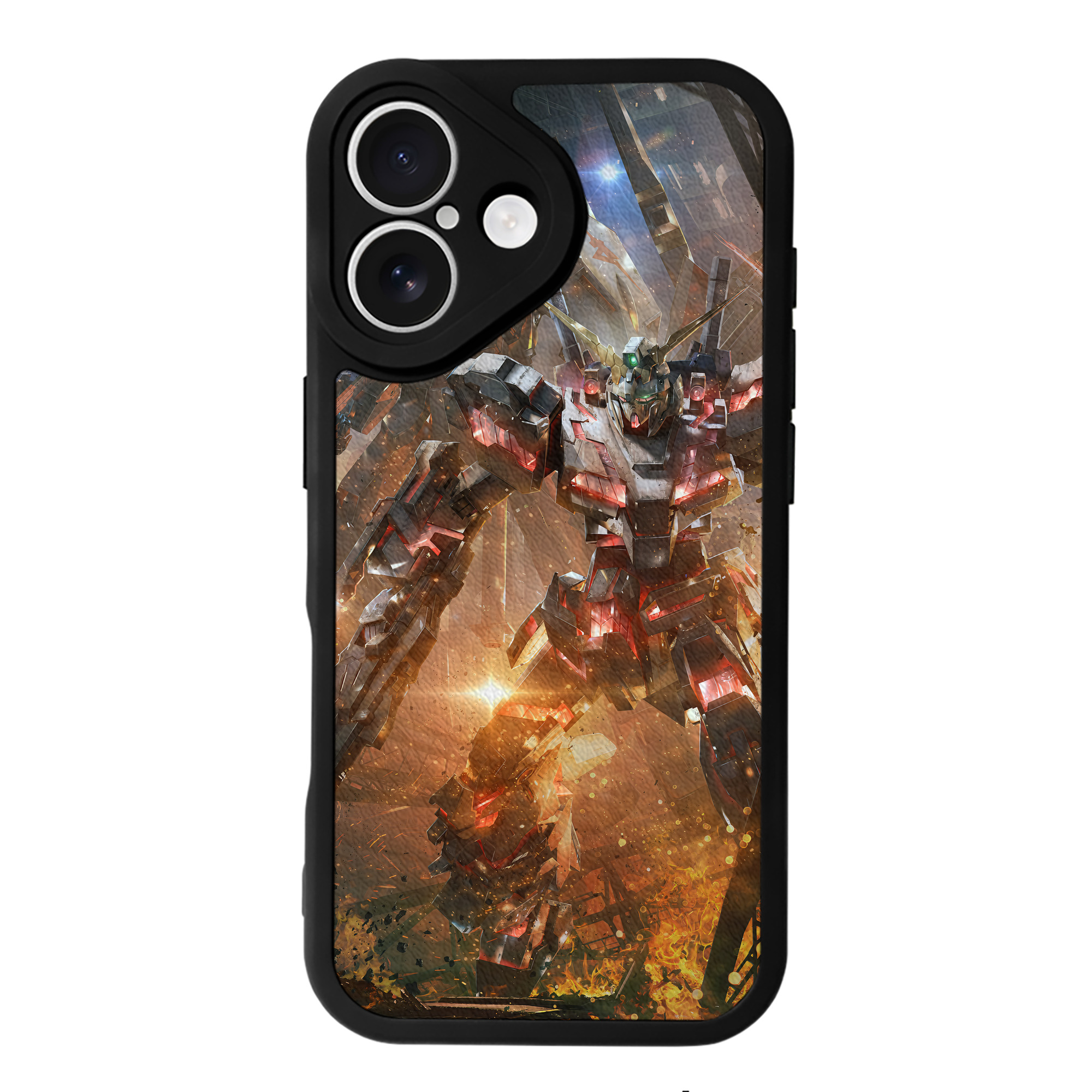 （画像用） 機動戦士ガンダム Mobile Suit Gundam 【iPhone 16シリーズ対応】シリコンスマホケース（レザー調） 材質：シリコン